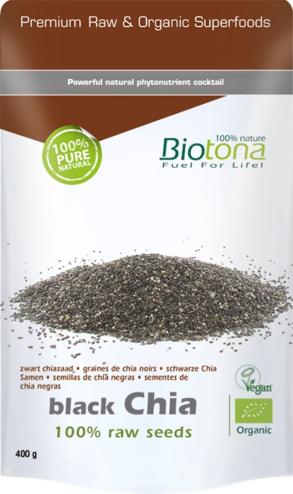 Biotona Black chia raw seeds bio (400 Gram)