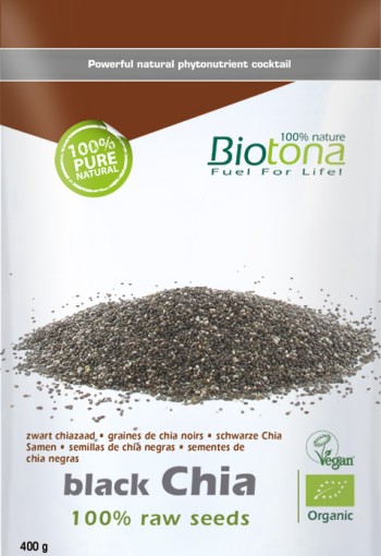 Biotona Black chia raw seeds bio (400 Gram)