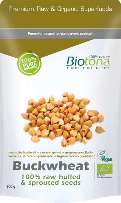 Biotona Buckwheat raw hulled & sprouted seeds bio (300 Gram)