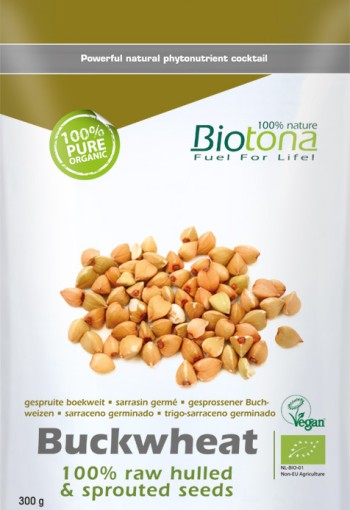 Biotona Buckwheat raw hulled & sprouted seeds bio (300 Gram)