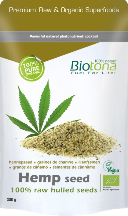 Biotona Hemp raw hulled seeds bio (300 Gram)