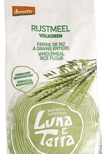 Luna E Terra Rijstemeel volkoren demeter bio (500 Gram)