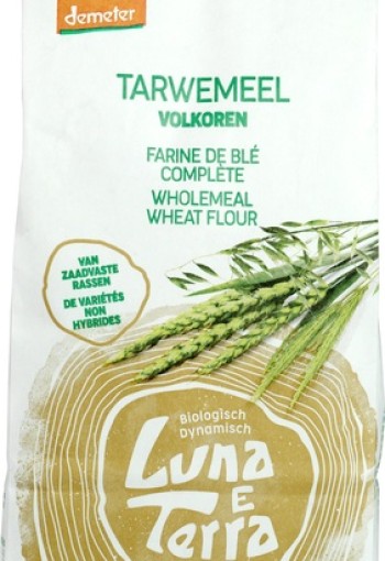 Luna E Terra Tarwemeel volkoren demeter bio (1 Kilogram)