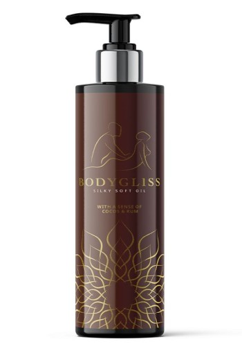 Bodygliss Silky soft massageolie cocos rum (150 Milliliter)