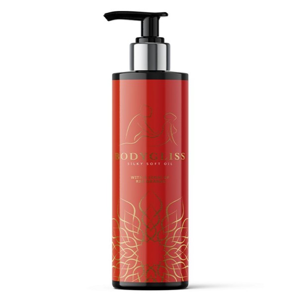 Bodygliss Silky soft massageolie red orange (150 Milliliter)