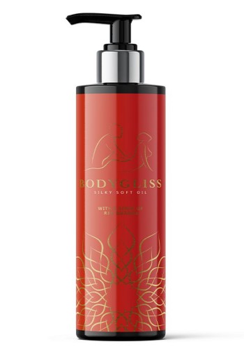 Bodygliss Silky soft massageolie red orange (150 Milliliter)