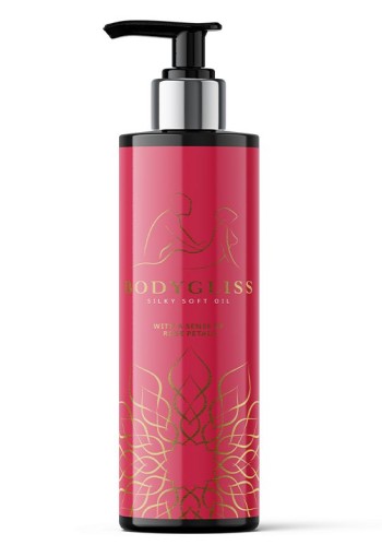 Bodygliss Silky soft massageolie rose petal (150 Milliliter)