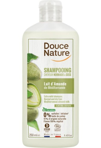 Douce Nature Shampoo normaal/droog haar amandelmelk bio (250 Milliliter)