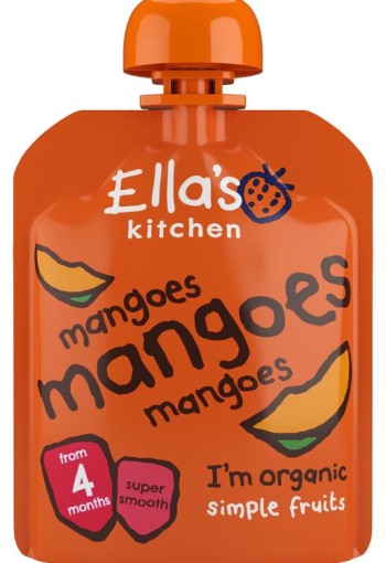 Ella's Kitchen Mango knijpzakje 4+ maanden bio (70 Gram)