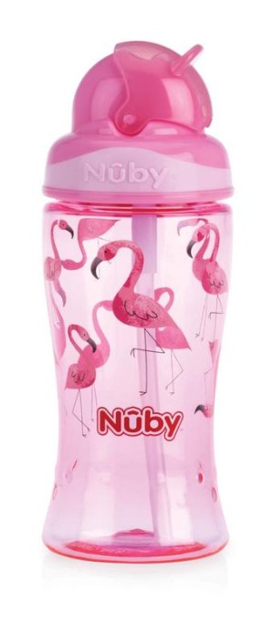 Nuby Flip it beker 360ml roze (1 Stuks)