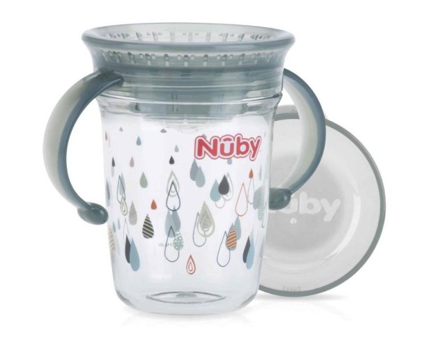 Nuby Wonder cup 240ml grijs 6+ maanden (1 Stuks)