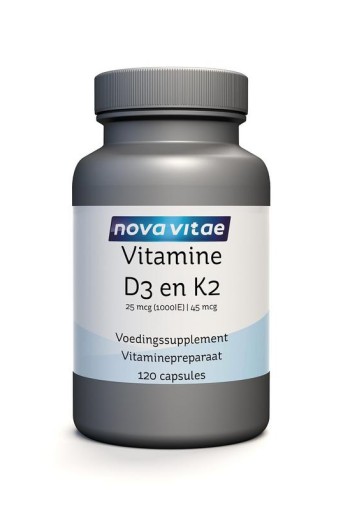 Nova Vitae Vitamine D3 25mcg K2 45mcg (120 Capsules)