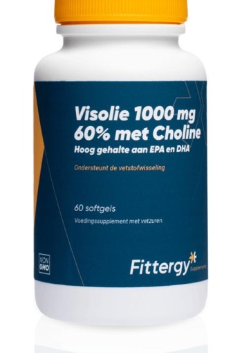 Fittergy Visolie 1000mg 60% met choline (60 Softgels)
