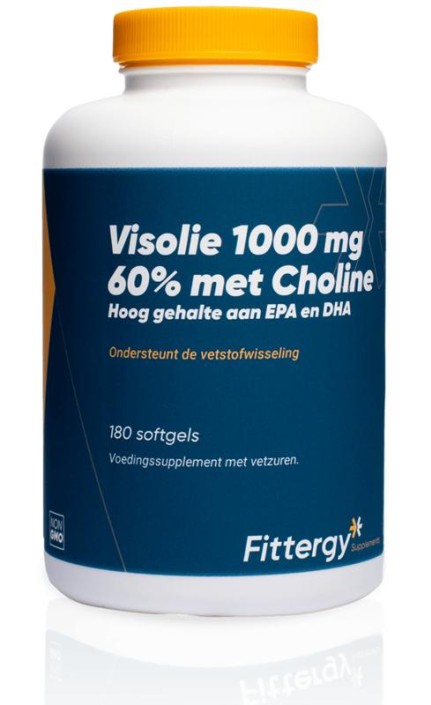 Fittergy Visolie 1000mg 60% met choline (180 Softgels)