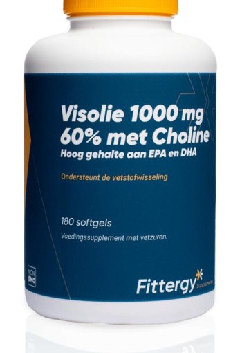 Fittergy Visolie 1000mg 60% met choline (180 Softgels)