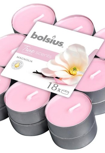 Bolsius True Scents theelichten magnolia (18 Stuks)