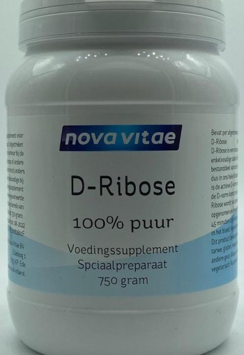 Nova Vitae D Ribose 100% puur (750 Gram)