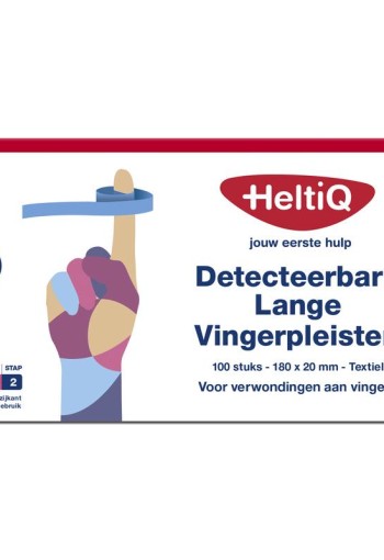 Heltiq Detect vingerpleister lang textiel 180 x 20mm (100 Stuks)