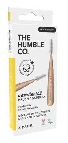 The Humble Co Interdental borstel 0.70 mm geel (6 Stuks)