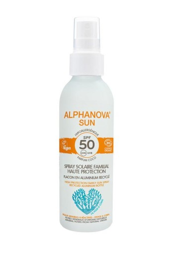Alphanova Sun Sun bio family spray hypo allergeen SPF50 (150 Milliliter)