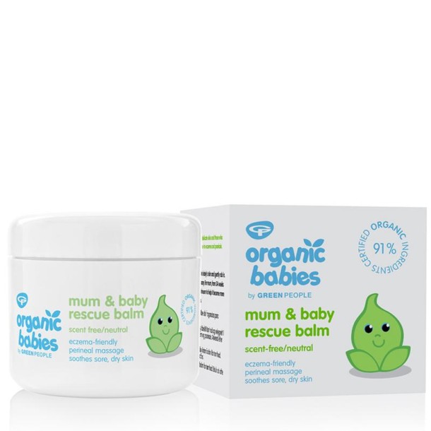 Green People Organic babies mum & baby rescue balm scent free (100 Milliliter)
