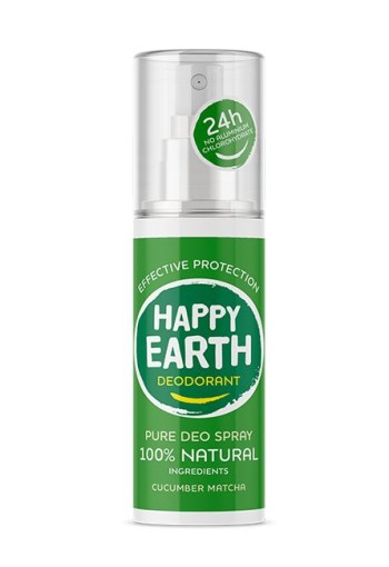 Happy Earth Pure deodorant spray cucumber matcha (100 Milliliter)