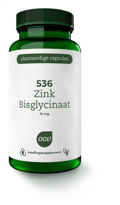 AOV 536 Zink bisglycinaat 15mg (120 Vegetarische capsules)