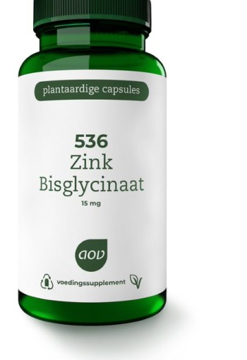 AOV 536 Zink bisglycinaat 15mg (120 Vegetarische capsules)
