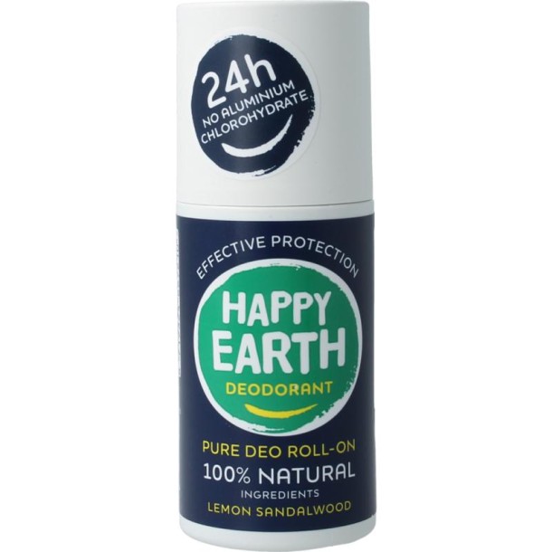 Happy Earth Pure deodorant roll-on men protect (75 Milliliter)