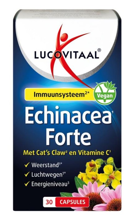Lucovitaal Echinacea forte & cat's claw & vitamine C (30 Capsules)