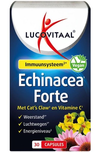 Lucovitaal Echinacea forte & cat's claw & vitamine C (30 Capsules)