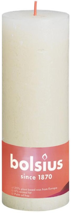 Bolsius Rustiekkaars shine 190/68 soft pearl (1 Stuks)