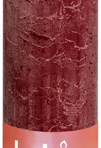 Bolsius Rustiekkaars shine 190/68 velvet red (1 Stuks)