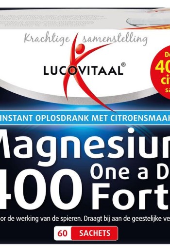 Lucovitaal Magnesium citraat poeder 400mg (60 Sachets)