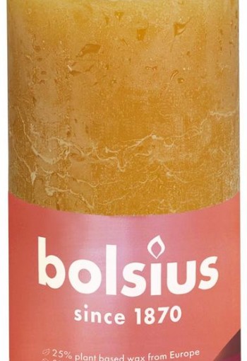 Bolsius Rustiekkaars shine 130/68 130/68 honeycomb yellow (1 Stuks)