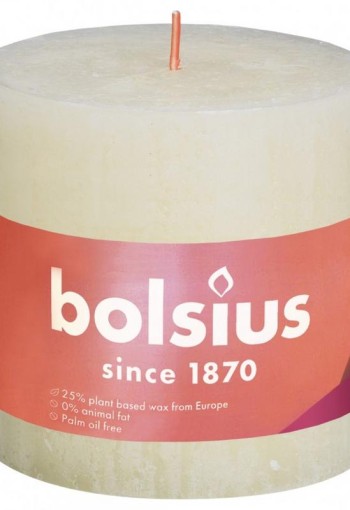 Bolsius Rustiekkaars shine 100/100 soft pearl (1 Stuks)