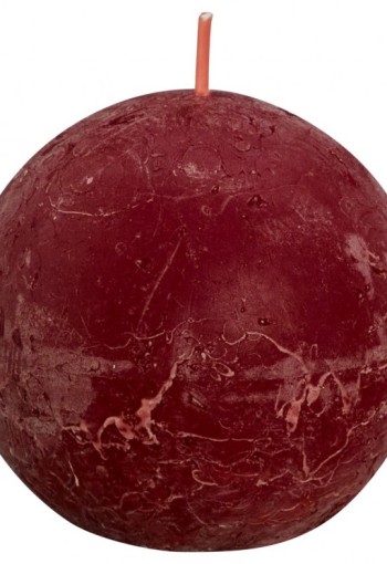 Bolsius Rustiek bolkaars shine 76 velvet red (1 Stuks)