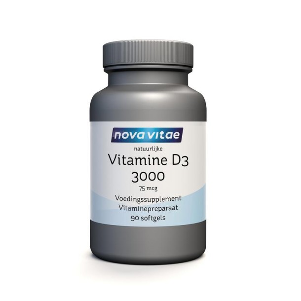 Nova Vitae Vitamine D3 3000/75mcg (90 Softgels)