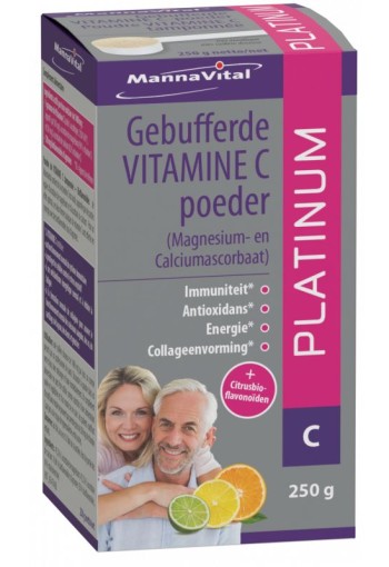 Mannavital Gebufferde vitamine C platinum (250 Gram)