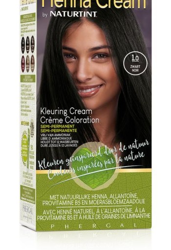 Naturtint Henna cream 1.0 zwart (110 Milliliter)