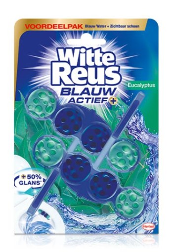 Witte Reus Toiletblok blauw actief eucalyptus (100 Gram)