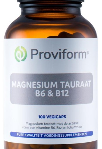 Proviform Magnesium tauraat B6 & B12 (100 Vegetarische capsules)