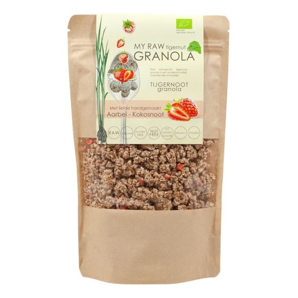 Vitiv Tijgernoot granola aardbei/kokosnoot bio (230 Gram)