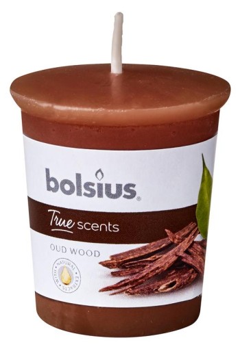Bolsius True Scents votive 53/45 rond old wood (1 Stuks)