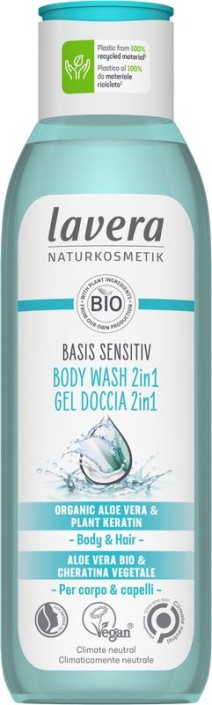 Lavera Basis Sensitiv douchegel/body wash 2-in-1 (250 Milliliter)