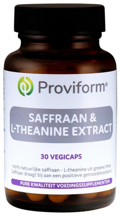 Proviform Saffraan 30mg active & theanine 100mg (30 Vegetarische capsules)