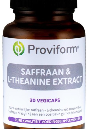 Proviform Saffraan 30mg active & theanine 100mg (30 Vegetarische capsules)