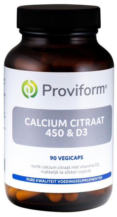 Proviform Calcium citraat 450 & D3 (90 Vegetarische capsules)
