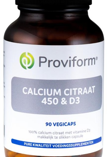 Proviform Calcium citraat 450 & D3 (90 Vegetarische capsules)