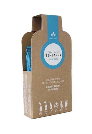 Ben & Anna Showergel flakes blue basil (2 Stuks)